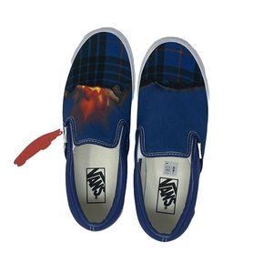 Vans Classic Slip On Big Reveal Navy Women's 9.5 Shoes New